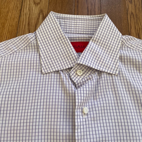 Isaia Other - Isaia Purple Checkered Dress Shirt